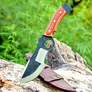 Cuchillo de Acero al Carbono Hecho a Mano, Grado Industrial, con Hoja Serrada, Mango de Madera Pakka, para Uso en Exteriores, EDC, de Lujo, con Punta Fija, OEM/OBM - Product Image 5