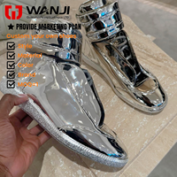 Services de personnalisation de baskets en gros avec logo de marque personnalisé, faible MOQ, cuir argenté rétro, chaussures pour hommes, fabrication de baskets originales