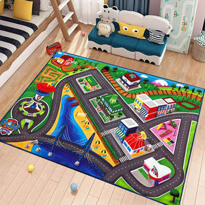 Usine directe personnalisé bébé tapis chambre d'enfants tapis de jeu tapis voitures tapis pour enfants tapis lavable en nylon - Product Image 1