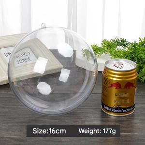 Boule de Noël en Plastique Transparent à Ouvrir pour Bricolage, Vente en Gros, Boules en <span class=keywords><strong>Acrylique</strong></span> Clair, Fourniture de Décoration 3-20cm - Product Image 6