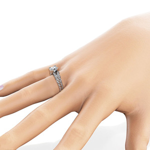 Anello da Donna con Doppia Fila di Foglie e Micro Incastonature di Zirconi, Elegante Gioiello per Uso Quotidiano e Feste - Product Image 4