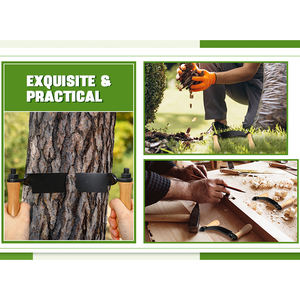 Grattoir manuel incurvé Rabot en cuir Couteau de jardinage en écorce de fer Grand grattoir droit de 8 pouces - Product Image 4