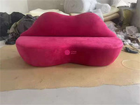 Yicheng Beauty, tapicería de tela de alta calidad, sofás para sala de estar, sofá para sala de estar con forma de labio rojo a la venta