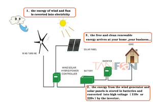 Generador Eólico de 1kw, 2kw, 3kw, 5kw, 10kw, 20kw, Sistema de Energía Solar de 220v/380v, Generador Eólico FD-2000 de 220V - Product Image 6
