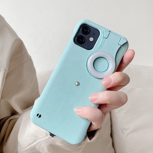 Coque de téléphone avec anneau lumineux LED pour selfie, compatible iPhone 12, Huawei Mate 40 Pro, Galaxy S21 Ultra - Product Image 2