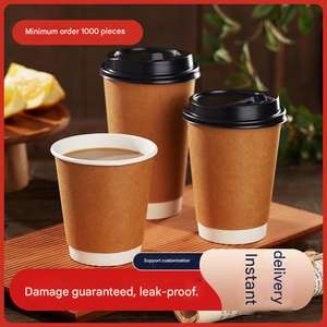 Gobelet en papier à double paroi jetable personnalisé avec logo pour boissons chaudes 8/12/16/20oz, gobelet en papier pour café avec couvercle - Product Image 3