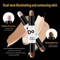Stick de contouring 3D de précision sans traces, longue tenue, waterproof, double embout, pour le teint