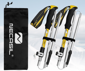 Bâton de randonnée ultra-léger en fibre de <span class=keywords><strong>carbone</strong></span>, ensemble d'escalade de randonnée en plein air, poignée EVA, bâtons de marche pliables télescopiques multifonctionnels - Product Image 3