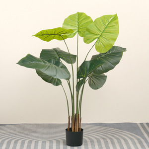 Plante artificielle <span class=keywords><strong>en</strong></span> <span class=keywords><strong>pot</strong></span> pour l'intérieur et l'extérieur, décoration <span class=keywords><strong>de</strong></span> bureau, jardin, maison, plantes artificielles, plantes <span class=keywords><strong>en</strong></span> plastique, taro géant - Product Image 2