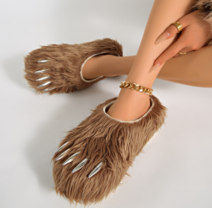 Plush Claw Slippers Mule Slides Warm Round Toe Slip on Indoor Outdoor <strong>Shoes</strong> - Product Image 6