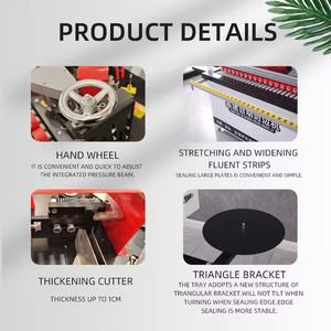 Haute vitesse Double face coupe collage grattage contreplaqué bord plaqueuse Machine travail du bois automatique meubles bord baguage haute - Product Image 3