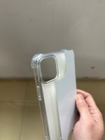 Vente en gros d'étui de téléphone portable à sublimation 2D avec cadre transparent pour iPhone 16 Pro Max étui de sublimation à plaque arrière en aluminium