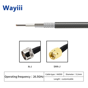 Cabo Coaxial Wayiii HA500 N Macho SMA Macho 26.5GHz 50 Ohms com Condutor de Cobre Revestido de Prata e Blindagem Espiral Resistente às Intempéries - Product Image 4