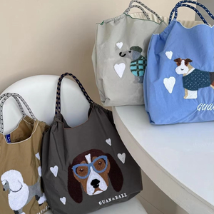 Embroidered Handbag, Autumn Women's Versatile <strong>Tote</strong> <strong>Bag</strong>, Nylon Small Bagspacious Commuting <strong>Slouch</strong> <strong>Bag</strong> - Product Image 1