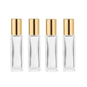 China fornecedor transparente 5ml vazio rolo de vidro quadrado na garrafa do perfume com rolo de vidro