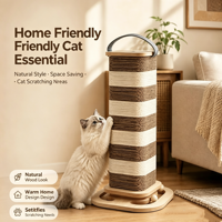 Griffoir pour chat résistant à l'usure, sans perte de fibres, en carton ondulé épais haute densité, avec noyau remplaçable, colonne griffoir durable pour chat