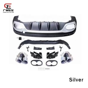 PP matériel AMG45 style voiture arrière diffuseur lèvre Kits silencieux échappement pour Benz GLB classe GLB200 GLB180 GLB250 2020-2022 voiture Bodykit - Product Image 3