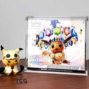 TCG Acrylique de qualité supérieure résistant aux UV ETB <span class=keywords><strong>Pokemon</strong></span> Scarlet & Violet Prismatic Evolutions Elite Trainer <span class=keywords><strong>Box</strong></span> Protection Vitrine - Product Image 1