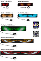 Panel de Matriz LED RGB YD X96 para Automóvil y Camioneta con Control de Color por Aplicación IPixel, Animación de Ojos DIY, Resistente al Agua IP67