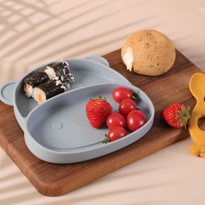 Ensemble de vaisselle pour enfants en gros Assiette à dîner en silicone hippopotame avec ventouse Bol pour bébé sous-format pour les repas des enfants - Product Image 3