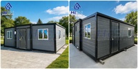 Casa Prefabricada Expandible en Contenedor de 20 Pies, con Piso de MGO Incombustible, 39 m², 1, 2, 3 o 4 Dormitorios, Casa Móvil Impermeable Tipo Cabaña