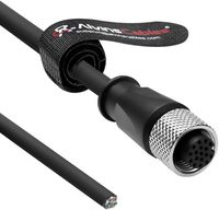 Câble Ethernet d'alimentation et de données Alvin's Cables M12 A-Code 17 broches mâle-femelle pour caméra HikRobot Datalogic Cognex, haute flexibilité