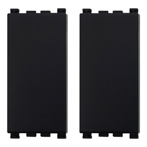 Etroit ที่ครอบกุญแจ2ชิ้นฝาปิดรูเสาปลอม1P สีดำเข้ากันได้กับ vimar arke-วัสดุไฟฟ้า/เข้ากันได้กับ - Product Image 1