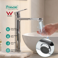 Frascio laiton corps monté sur pont eau chaude froide bassin robinet mélangeur cartouche en céramique robinet de salle de bain à un niveau