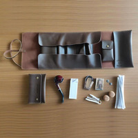 Kit de luxe en cuir véritable, pochette à pipe faite à la main, sac à tabac à pipe, pochette à rouler