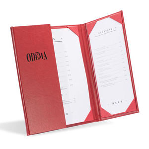 Porte-menu de restaurant en similicuir, format centre, 3 pages, pour café et restaurant, vente en gros - Product Image 2