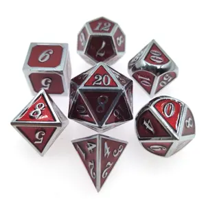 7PCS Colorful Metal Dice D20 Ancient Dice Best Selling Dice Set