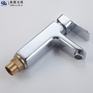 Grifo de Lavabo Chenlu de un Solo Orificio, Válvula de Cerámica de Cobre, Montado en el Encimera, Mezclador de Agua Fría y Caliente - Product Image 5