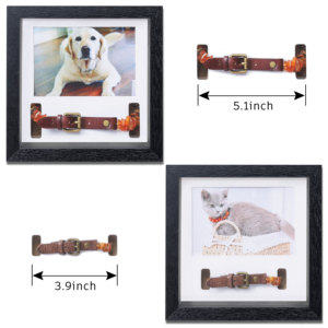 9*9 nâu đen Dog memorial hình ảnh khung gỗ lưu niệm cho mất mát Pet 5 thảm cảm cổ áo với giá trị tình cảm - Product Image 4