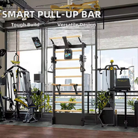 NJ DISSOLVED Appareil de fitness interactif complet Android WiFi Écran tactile LCD Multilingue Bois Unisexe