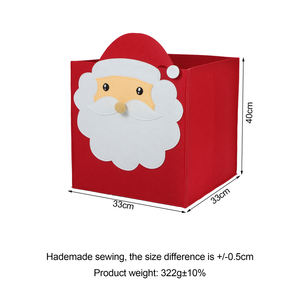 Cesta Cuadrada Plegable Pequeña Moderna, Bolsa de Papel para Regalo, Organizador de Fieltro para Juguetes - Product Image 3