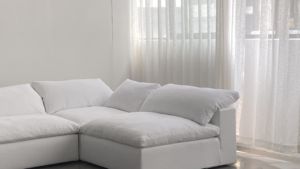 أريكة عصرية لغرفة المعيشة بتصميم من القماش ، أريكة وحدات حديثة بيضاء اللون ، أريكة على شكل حرف u ، أثاث غرفة المعيشة ، أريكة سحابة RH - Product Image 5