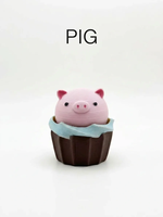 Porte-clés anti-stress imprimé en 3D en forme de cupcake du zodiaque chinois, avec fonction de clic, pour cadeaux promotionnels, pendentif décoratif pour sac à dos