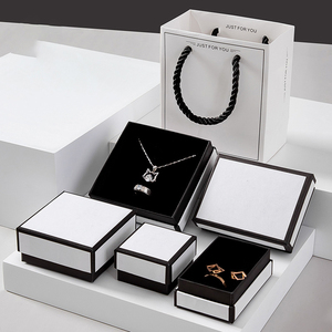 ลดกระหน่ำหรูหราพิมพ์โลโก้ที่กำหนดเองกล่องเครื่องประดับหนังต่างหูสร้อยข้อมือสร้อยคอแหวนเครื่องประดับ - Product Image 4