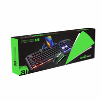 Clavier et souris combinés LDK Ai 828 avec rétroéclairage LED RVB, 104 touches, clavier de jeu USB pour iPad, Xbox, PS5, ordinateur