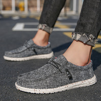 Mocassins légers en EVA pour hommes, chaussures décontractées tendance en toile à enfiler, grandes tailles, baskets de marche pour hommes