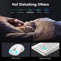 Clavier et souris sans fil KOORUI Combo 2.4G Clavier silencieux pleine taille 12 touches multimédias et raccourcis pour ordinateur de bureau