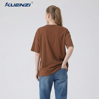 T-shirt pour femme Kuenzi, personnalisé avec logo, couleur unie, col rond, manches courtes, 100% coton, 340 GSM, poids lourd