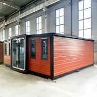 Maison conteneur préfabriquée et imperméable en acier de 20 pieds et 40 pieds Maison mobile modulaire avec 2 ou 4 chambres à coucher préfabriquée