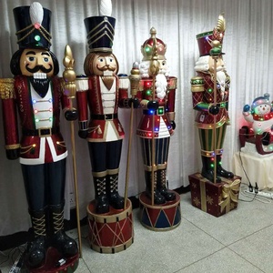 Large 6ft Resin Nutcracker Christmas Figurine <strong>Life</strong> <strong>Size</strong> Outdoor Decorations Indoor Gift Ornaments LED <strong>Santa</strong> - Product Image 5