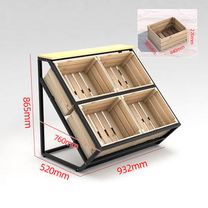 Estantes de Madera Resistentes para Supermercados, Exhibidores de Frutas y Verduras para Tiendas de Conveniencia - Product Image 2