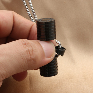 <b>Dumbbell</b> Pendant Stainless Steel Men's Fitness Charm Necklace Geometric Design Gift Jewelry 280185 - Product Image 4