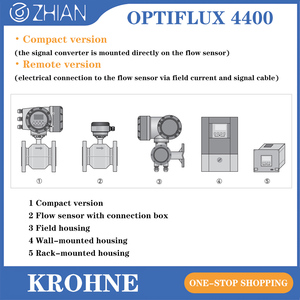 เครื่องวัดการไหล KROHNE OPTIFLUX4400 DN10 10 มม. เซ็นเซอร์วัดการไหลแบบแม่เหล็กสำหรับน้ำ OEM ปรับแต่งได้ - Product Image 3