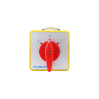 LW5-H12 3P 63A 1-0-2 Interruptor Selector Rotativo de Leva IP41 con Rotación de 180°, de Plástico y Metal, para Instrumentos, 690V 100000