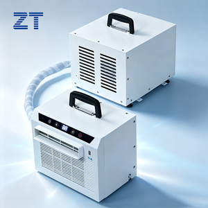 เครื่องปรับอากาศแบบพกพาขนาดเล็ก 5000BTU พร้อมคอมเพรสเซอร์ ระบบทำความเย็น ฟังก์ชั่นประจุลบ ควบคุมด้วยรีโมทและระบบสัมผัส สำหรับรถบ้านและรถแคมป์ปิ้ง - Product Image 1