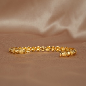 Brazaletes DE BODA chapados para mujer, pulseras abiertas para novia, joyería de boda bengalí, venta al por mayor, <span class=keywords><strong>precio</strong></span> barato, regalo de oro de 18K - Product Image 5